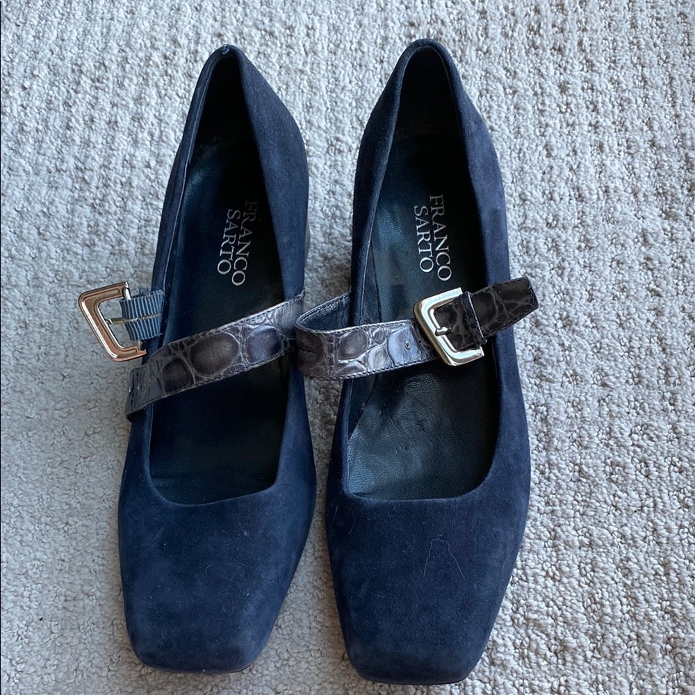 Franco Sarto Women's Navy Blue Mary Jane Shoes